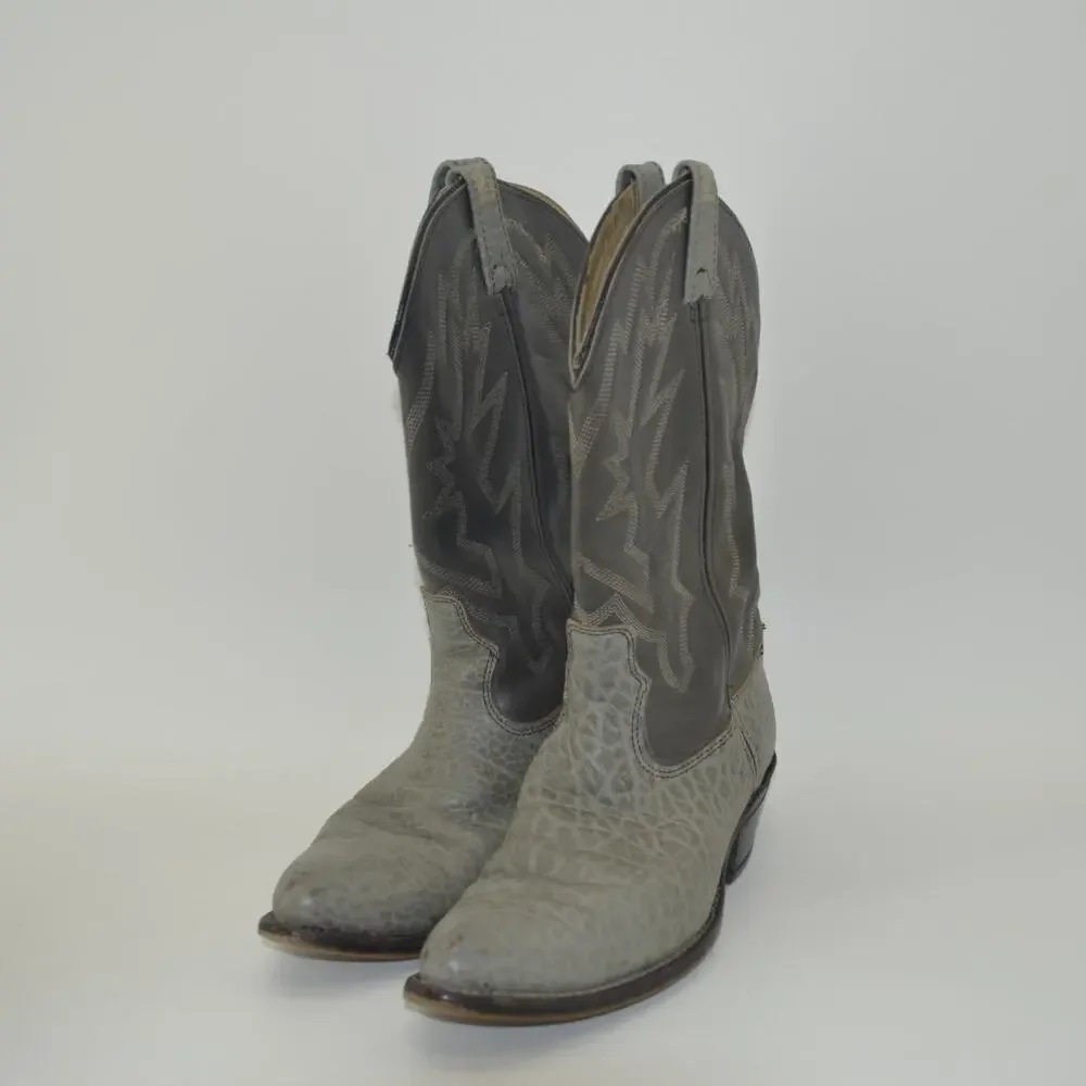 Vintage Stuart McGuire Gray Western Cowboy Boots Size 10